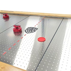 8 Foot Executive Air Hockey Table. Solid American white Ash Timber, Stainless Steel Play Field 
