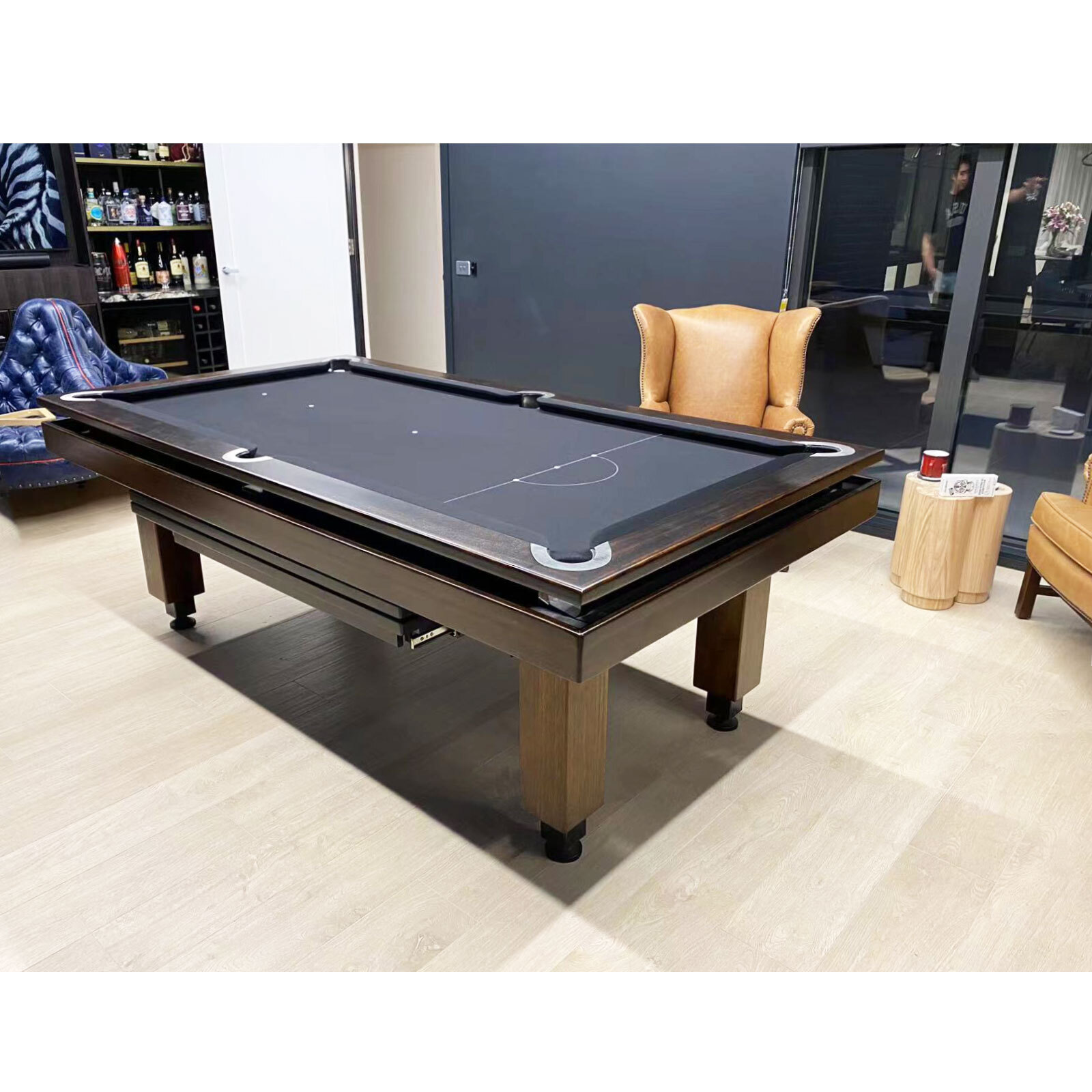 8 Foot Slate Regent Pool Billiards Table, Auto [Timber: Tassie Oak]