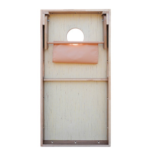 All Table Sports Tournament Cornhole Board Walnut Timber Veneer, 2 Boards, 8 Game Bags