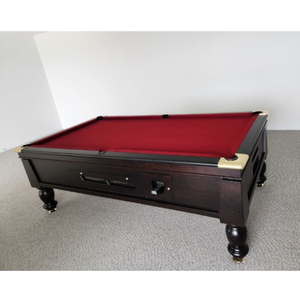 7 FT Slate Modern Pub/Hotel Bar Coin Operated Billiard Table with Traditional Turned Leg