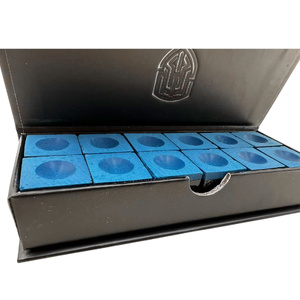 ATS Premium Billiard Chalk (12 Pack) - Cube Blue