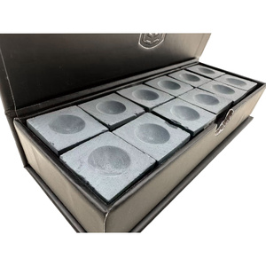ATS Premium Billiard Chalk (12 Pack) - Cube Grey
