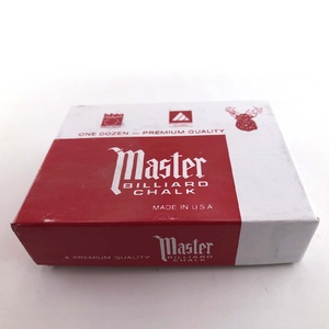 Master Billiards chalk set, Charcoal, 12 pcs/pack