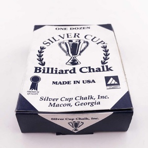 Silver Cup Billiards chalk set, Brown, 12 pcs/pack