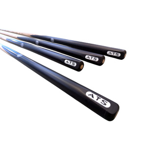 ATS PIONEER BLACK 57 inch 1pc Cue American ash shaft with aluminum logo embedded- 4 Pack