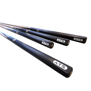 ATS PIONEER BLACK 57 inch 1pc Cue American ash shaft with wood logo embedded X2 with ATS Cue Case