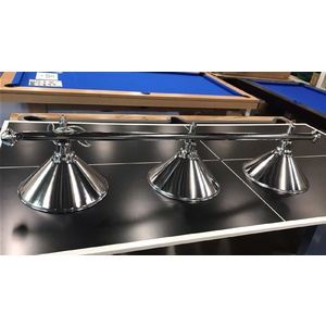 Chrome rail Lamp with Green lampshades