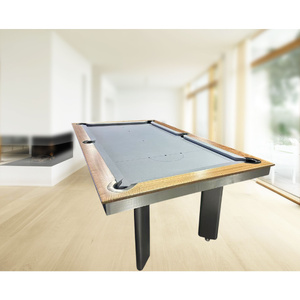 Pre-made 7 Foot Slate SLEEK Billiards Table, Tassie Oak Timber Stainless Steel Side Skirt