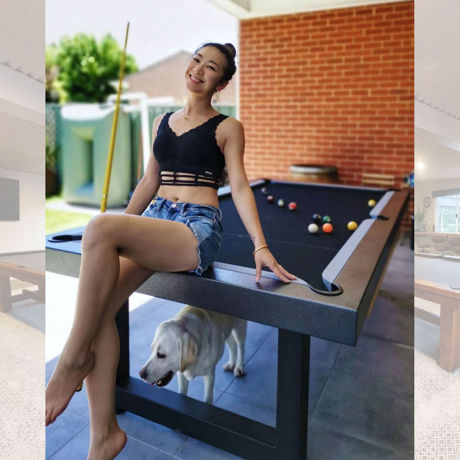 7 Foot Slate Odyssey Outdoor Pool Billiards Table