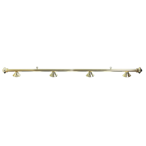 Brass rail Lamp (4 shade light) [Lampshade Color: Brass]