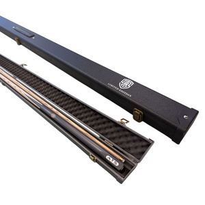 ATS PIONEER BLACK 57 inch 1pc Cue American ash shaft with wood logo embedded- 4 Pack