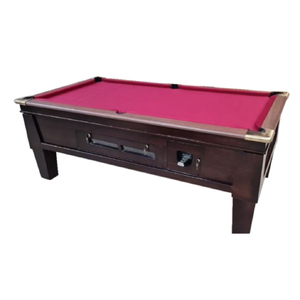 7 FT Slate Modern Pub/Hotel Bar Coin Operated Billiard Table with Modern Square Leg