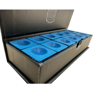 ATS Premium Billiard Chalk (12 Pack) - Cube Blue