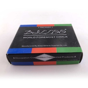 Billee Billiards chalk set, Green color, 12 pcs/pack