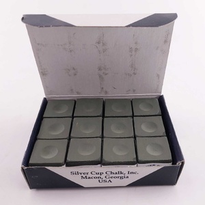 Silver Cup Billiards chalk set, Spruce, 12 pcs/pack