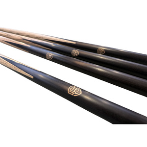 ATS PIONEER BLACK 57 inch 1pc Cue American ash shaft with wood logo embedded X2 with ATS Cue Case