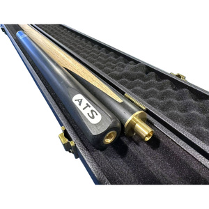 PIONEER BLACK 57 inch 3/4 Cue American ash shaft wood | aluminum logo and ATS Cue Case