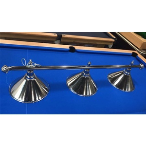 Chrome rail Lamp with Green lampshades