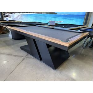 Pre-Made 7ft Slate CyberPool Billiards Table, Aged English Elm Timber Top