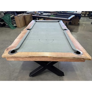 Pre-made 7 Foot slate Kings Cross Pool Table, Live Edge Silky Oak Timber