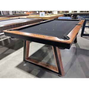 PRE-MADE 7ft Slate SAGA Pool Billiards Table, Tiger Myrtle Timber