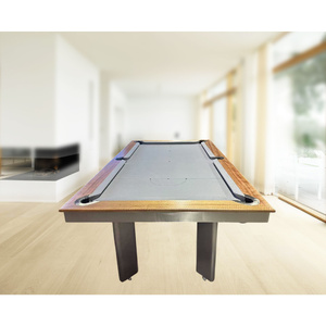 Pre-made 7 Foot Slate SLEEK Billiards Table, Tassie Oak Timber Stainless Steel Side Skirt