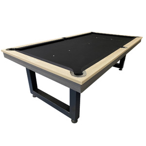 PRE-MADE 8 Foot Slate Odyssey outdoor/indoor Pool Billiards Table, beige / charcoal Top