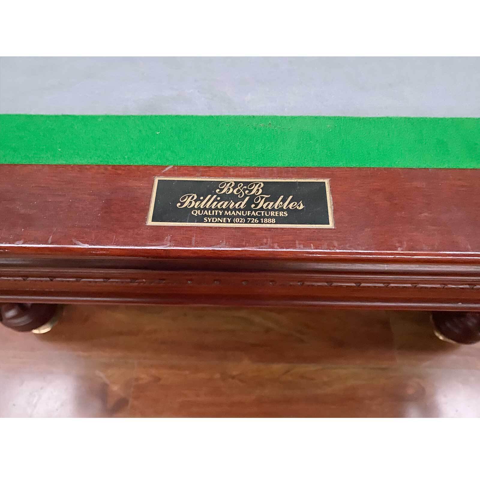 Melbourne Special - 10ft second hand B&B Billiards pool table, sale as it is