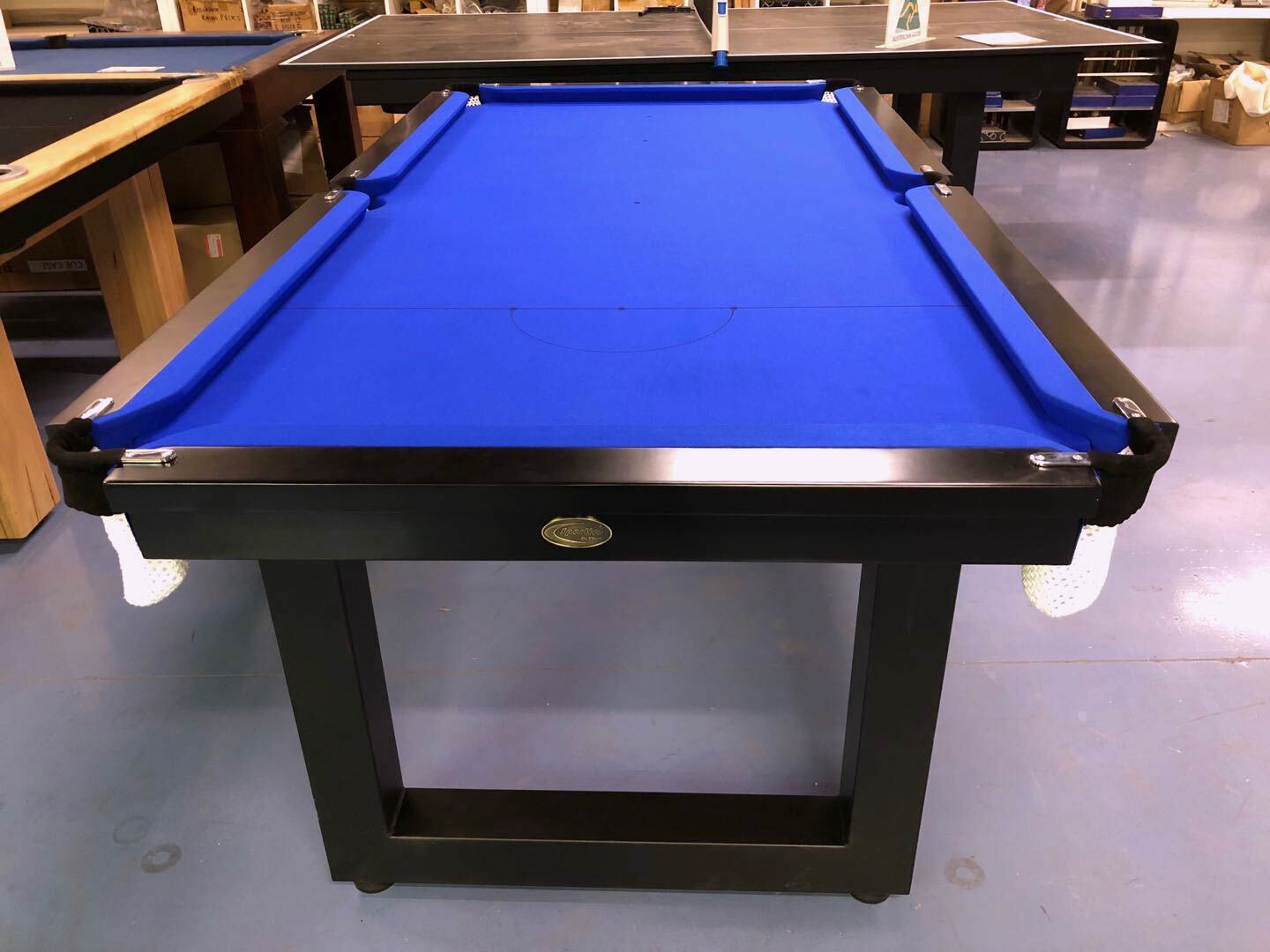 Special 7 Foot Slate Odyssey Premier Pool Billiards Table, Blue Felt