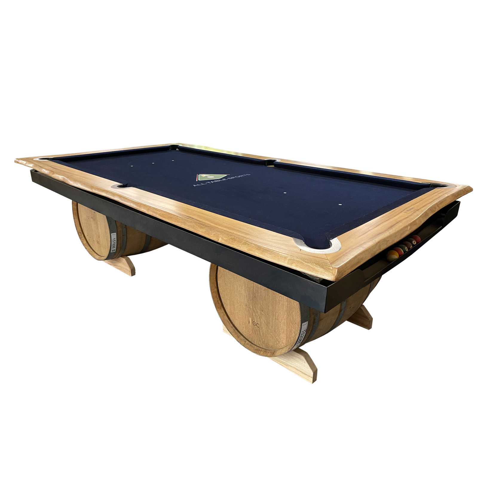 Pre-Made 8ft SLATE WILD WILD WEST POOL BILLIARDS TABLE with Camphor Timber