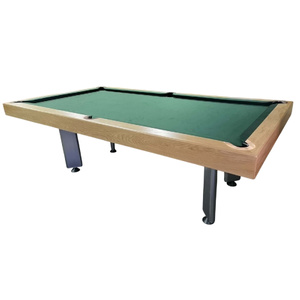PRE-MADE 8ft Slate Sleek Billiard Table, American Oak Timber Spruce Cloth