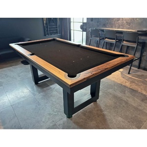 Pre-made 6ft Slate Odyssey American Oak Timber Leg Pool Table, Messmate Timber Top