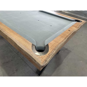 Pre-made 7 Foot slate Kings Cross Pool Table, Live Edge Silky Oak Timber
