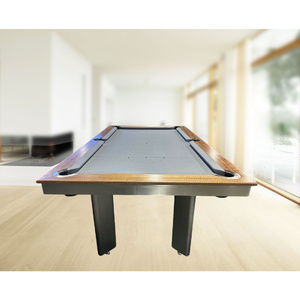 Pre-made 7 Foot Slate SLEEK Billiards Table, Tassie Oak Timber Stainless Steel Side Skirt