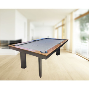 Pre-made 7 Foot Slate SLEEK Billiards Table, Tassie Oak Timber Stainless Steel Side Skirt