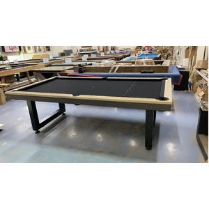 PRE-MADE 8 Foot Slate Odyssey outdoor/indoor Pool Billiards Table, beige / charcoal Top