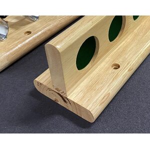 Pro 2pc Pool Snooker Billiards Wall Cue Rack Holder 8 X Cues - Natural timber color