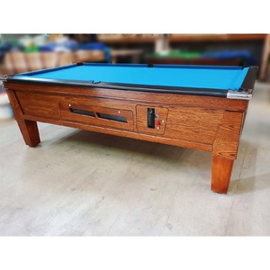 7 Foot Slate Electronic Coin Operated Pool Table with Traditional Turned Leg