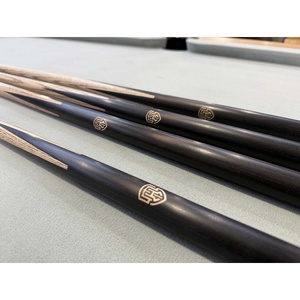 ATS PIONEER BLACK 57 inch 1pc Cue American ash shaft with wood logo embedded X2 with ATS Cue Case