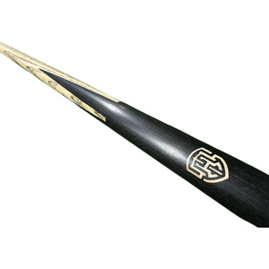 ATS PIONEER BLACK 57 inch 1pc Cue American ash shaft with wood logo embedded- 4 Pack