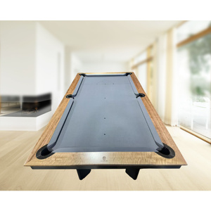 Pre-made 7 Foot Slate SLEEK Billiards Table, Tassie Oak Timber Stainless Steel Side Skirt