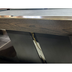 Pre-made - 8ft Slate Cyber Deluxe Pool Billiards Table, American Oak Timber