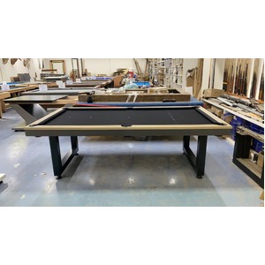 PRE-MADE 8 Foot Slate Odyssey outdoor/indoor Pool Billiards Table, beige / charcoal Top