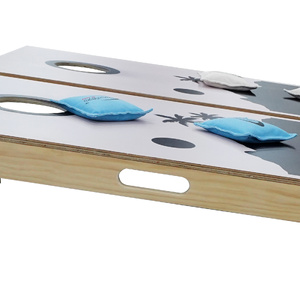 Sportivo Wooden Cornhole Boards Wood Veneering, 2 Boards, 8 Game Bags 