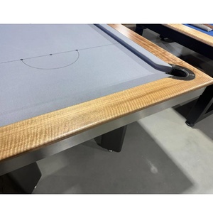Pre-made 7 Foot Slate SLEEK Billiards Table, Tassie Oak Timber Stainless Steel Side Skirt