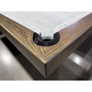 Pre-made - 8ft Slate Cyber Deluxe Pool Billiards Table, American Oak Timber
