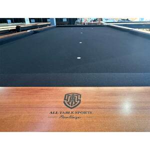 Pre-made 8 Foot Slate Odyssey Pool Billiards Table, Tiger Myrtle Timber