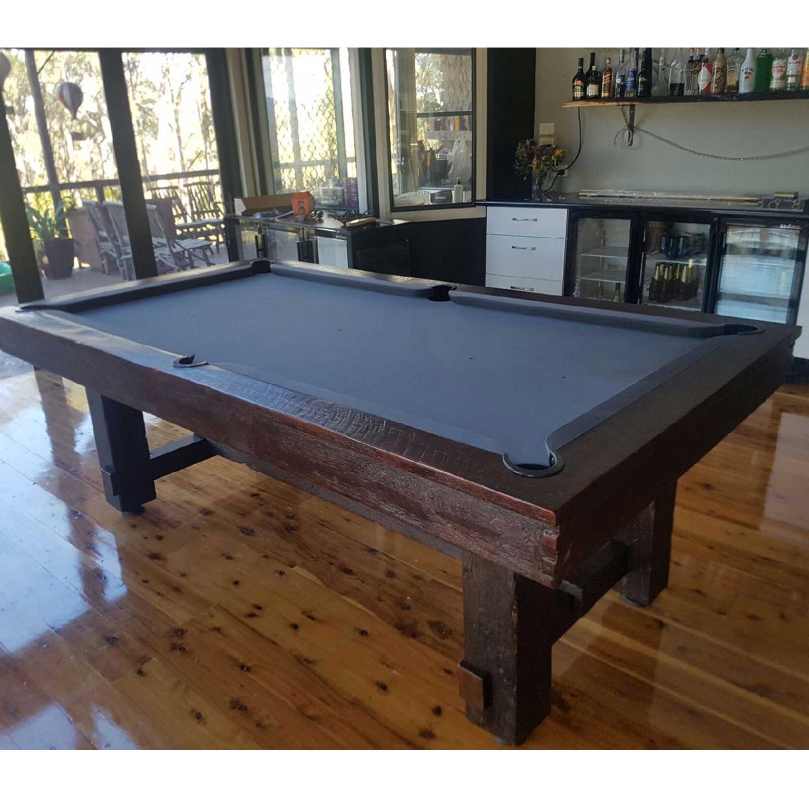 8 Foot Slate Retro Rustic Pool Table