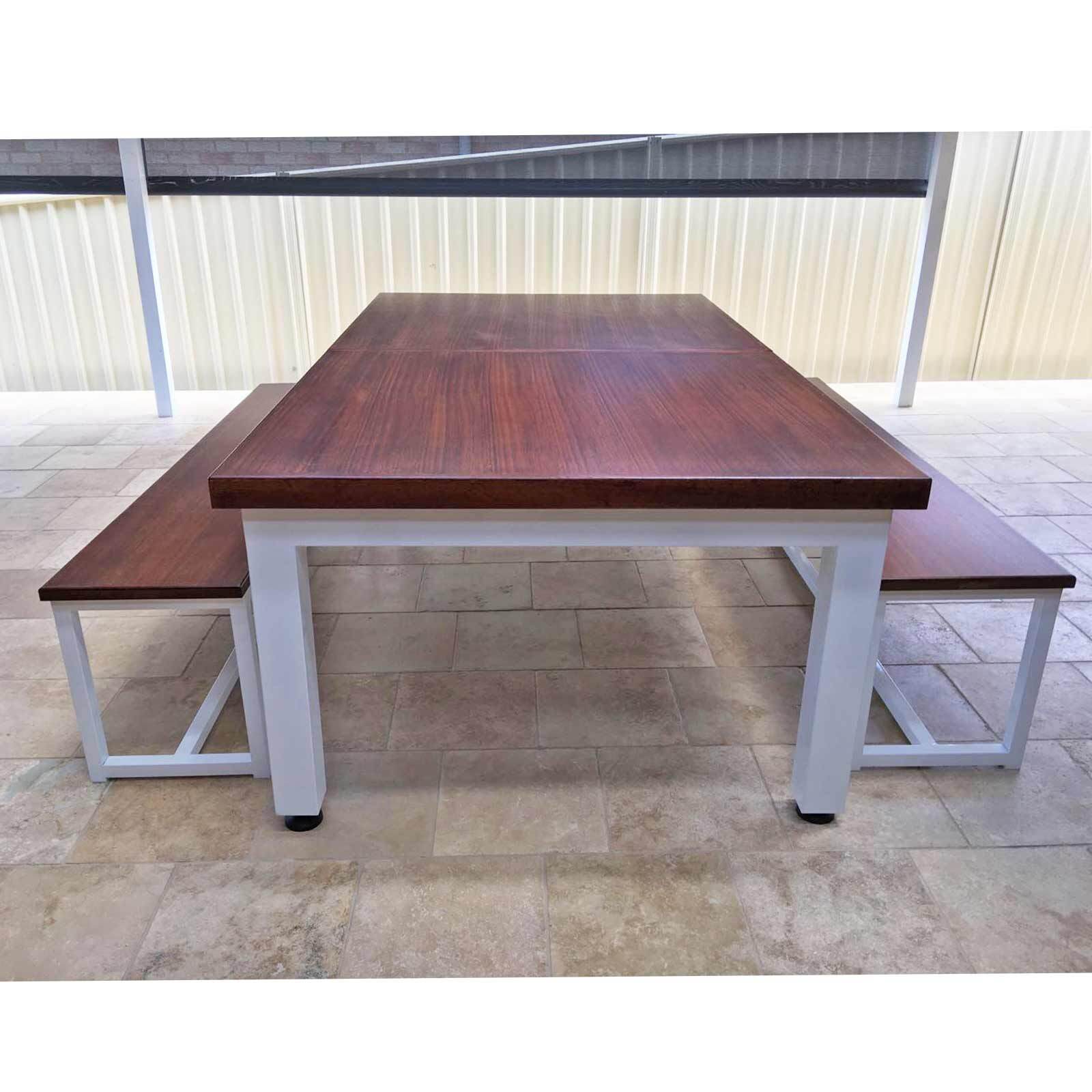 Bench Seat, Tassie Oak Timber Top and Metal Frame