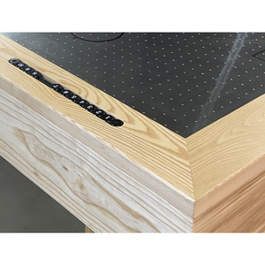 8 Foot Executive Air Hockey Table. Solid American white Ash Timber, Stainless Steel Play Field 